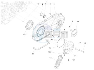 LT 125 4T 3V IE NOABS E3 (APAC) drawing Crankcase cover - Crankcase cooling