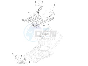 LIBERTY 50 CORPORATE NO ABS E4 (EMEA) drawing Central cover - Footrests