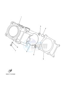 YFM450FWAD YFM45FGPAD GRIZZLY 450 EPS (1CTU 1CTV) drawing CYLINDER