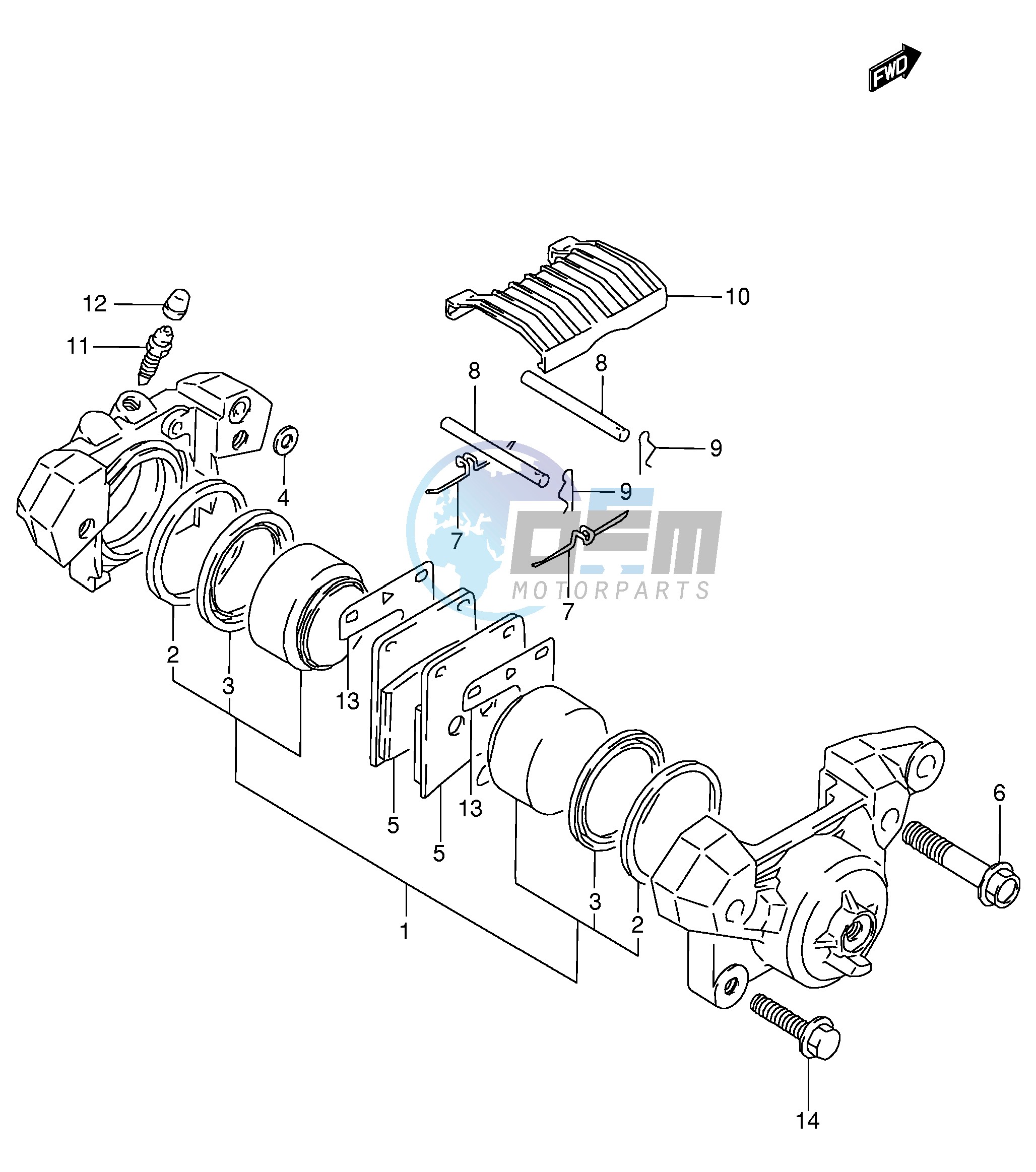 REAR CALIPER (MODEL L M N)