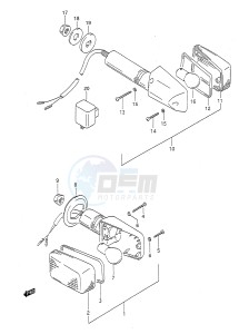 GSX-R750 (E28) drawing TURNSIGNAL LAMP