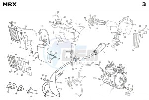 MRX 50 drawing EXHAUST,RADIATOR,TANK, AIRFILTER