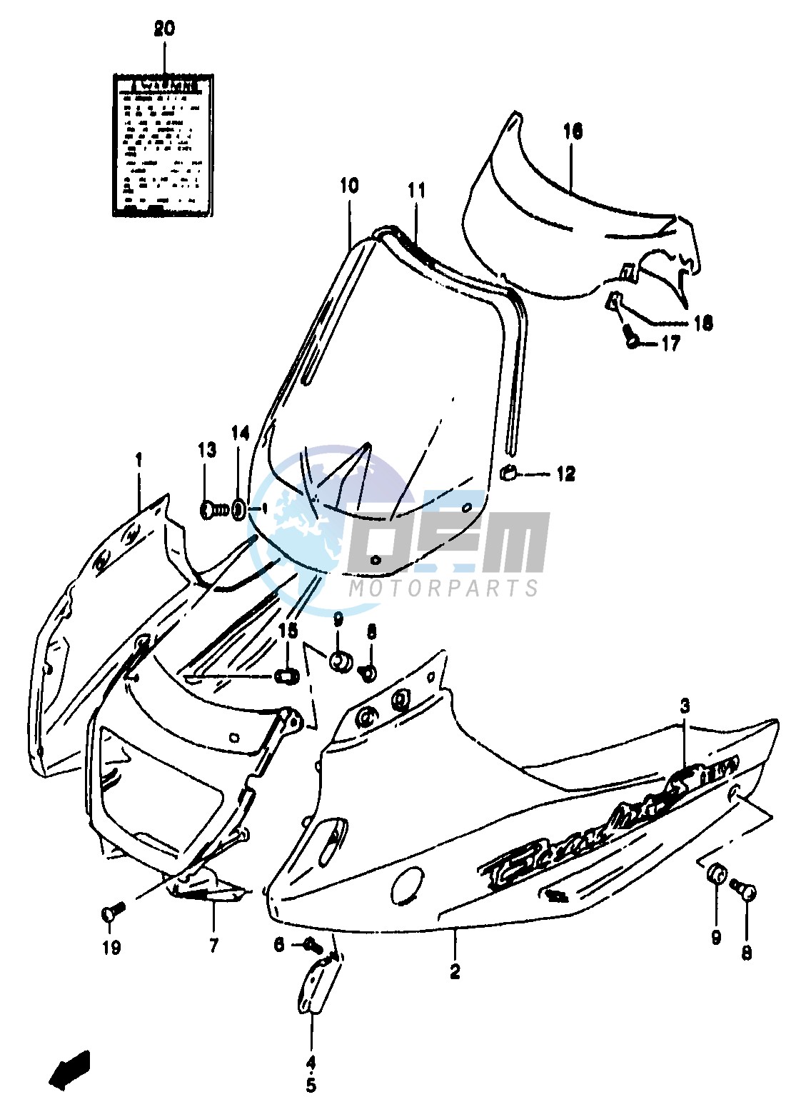 COWLING BODY (GSF1200SX SAX)