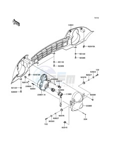 MULE_610_4X4 KAF400A8F EU drawing Headlight(s)