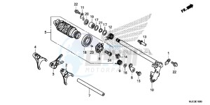 CBR650FAE CBR650FAE 2ED - (2ED) drawing GEARSHIFT DRUM