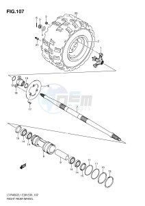 LT-R450 (E28-E33) drawing RIGHT REAR WHEEL (LT-R450ZL1 E28)