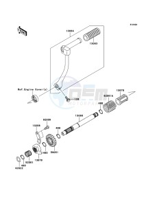 KLX110 KLX110-A4 EU drawing Kickstarter Mechanism