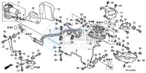 CBR1000RA9 France - (F / ABS CMF MME REP) drawing FRONT POWER UNIT/FRONT VA LVE UNIT