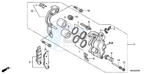 CRF450RC drawing FRONT BRAKE CALIPER