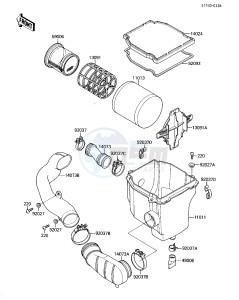 KLF 110 B [MOJAVE 110E] (B1-B2) [MOJAVE 110E] drawing AIR CLEANER