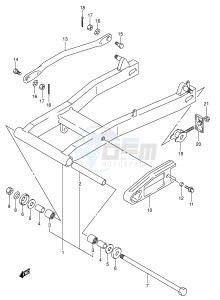 VL125 (E2) drawing REAR SWINGING ARM (MODEL K5)