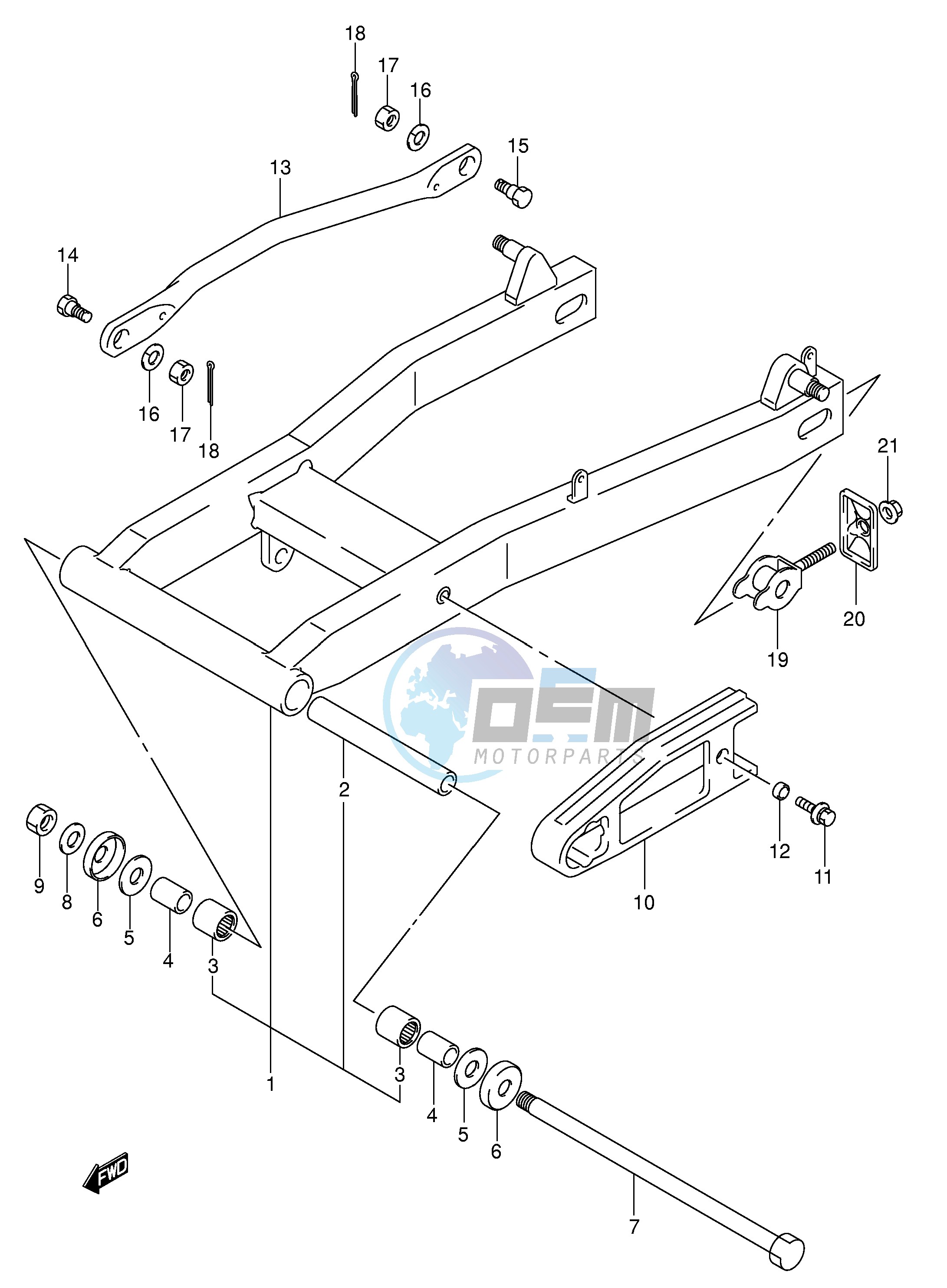 REAR SWINGING ARM (MODEL K5)