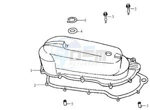 JET EURO X 50 E2 drawing CRANKCASE COVER LEFT