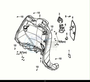 FIDDLE IV 125 (XG12W1-IT) (M0) drawing FRONT INNER COVER