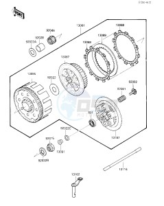 KX 500 D [KX500] (D1) [KX500] drawing CLUTCH