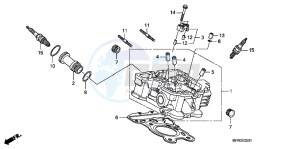 VT1300CXAB drawing REAR CYLINDER HEAD