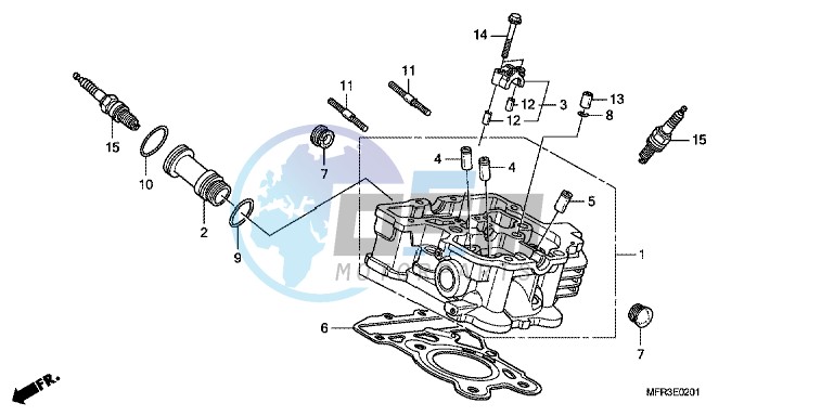 REAR CYLINDER HEAD