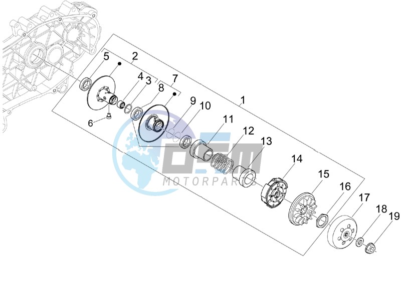 Driven pulley