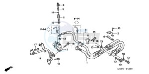 VFR8009 UK - (E / MME) drawing REAR BRAKE HOSE (VFR800)