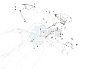 SPRINT 50 2T NOABS E2 (EMEA) drawing Rear headlamps - Turn signal lamps