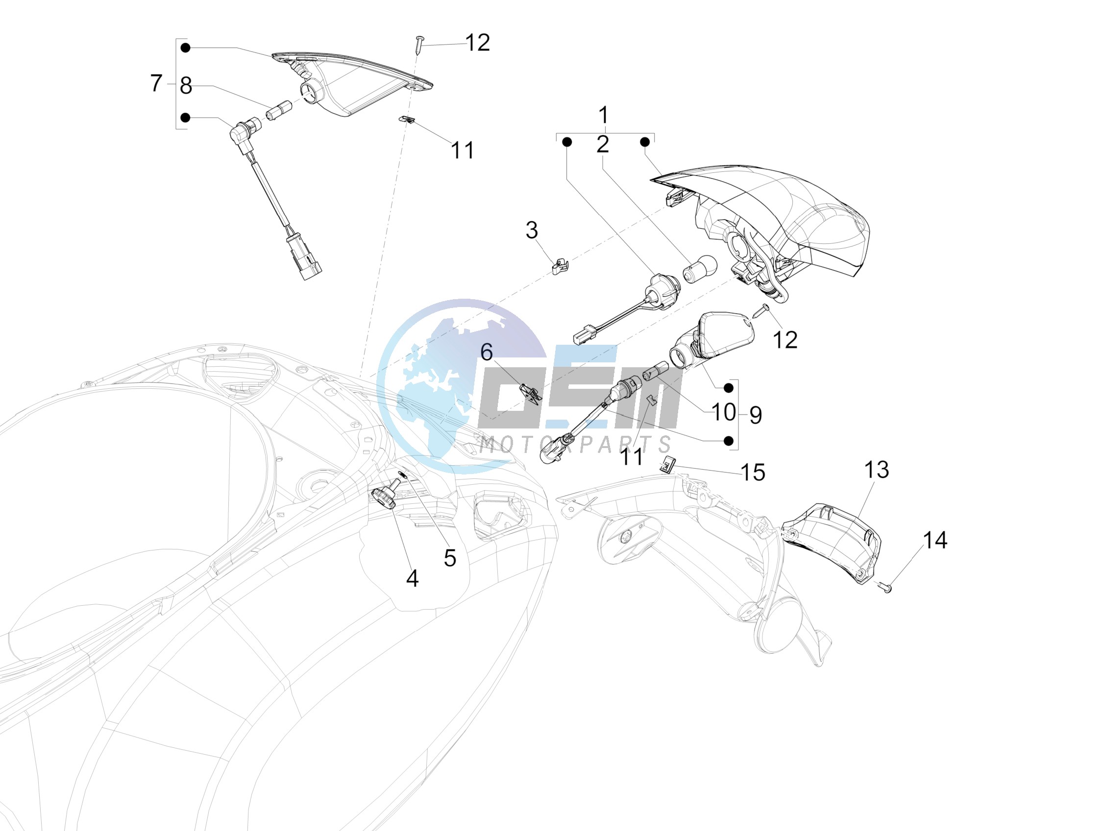 Rear headlamps - Turn signal lamps