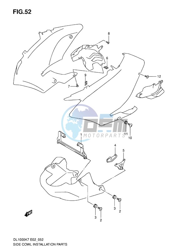 SIDE COWL INSTALLATION PARTS