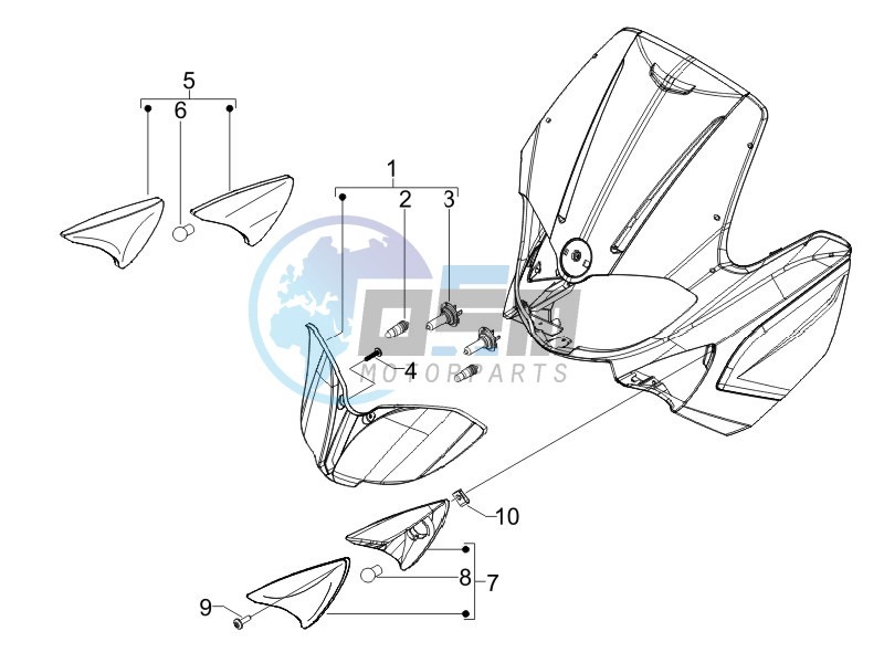 Front headlamps - Turn signal lamps