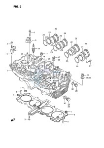 GSX1100 (E2) drawing CYLINDER HEAD