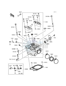 KLX450R KLX450AGF EU drawing Cylinder Head