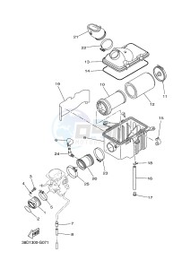 YFM350 YFM350FWA GRIZZLY 350 4WD (1SG1) drawing INTAKE