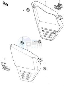 KL 250 A [KLR250] (A3-A4) [KLR250] drawing SIDE COVERS