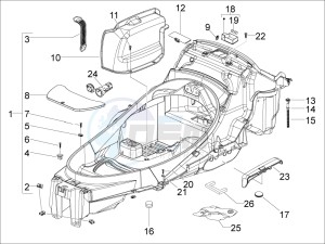 MP3 400 ie lt MP3 400 ie lt Sport drawing Helmet box - Undersaddle