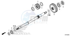 TRX420FA6F TRX420F Australia - (U) drawing FINAL SHAFT