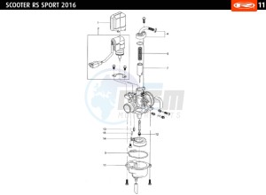 RS-SPORT-WHITE-BLUE 50 drawing CARBURETTOR