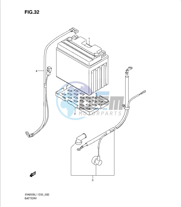 BATTERY (SV650SAL1 E24)