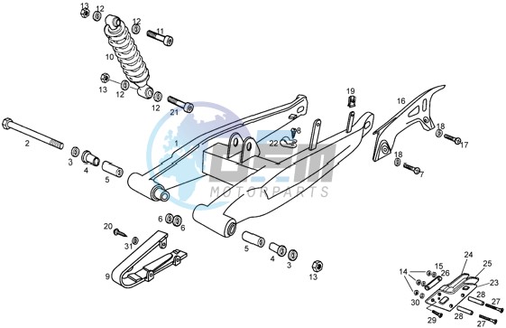 Swing arm - Shock absorber