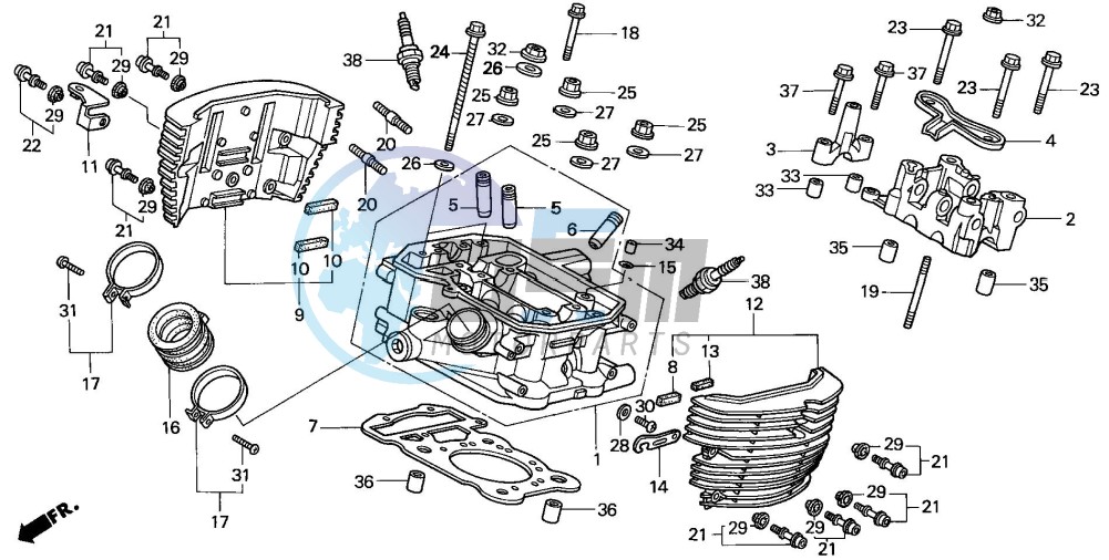 CYLINDER HEAD (REAR)