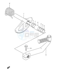 AN125 (E2) Burgman drawing KICK STARTER (MODEL T V W X Y)