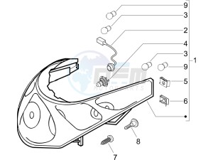 Beverly 250 ie Sport e3 drawing Head lamp - Turn signal lamps