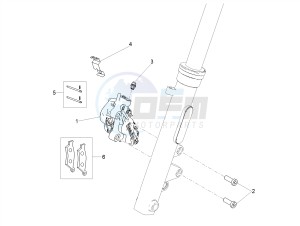 V7 III Anniversario 750 e4 (EMEA) drawing Front brake caliper