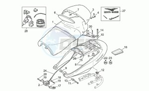 V 11 1100 Sport - Mandello Sport/Mandello drawing Saddle - rear fairing