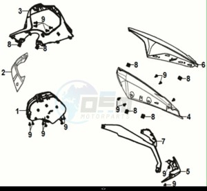 JET 14 125 LC ABS (XC12WX-EU) (E5) (M1) drawing METER - WIND SCREEN