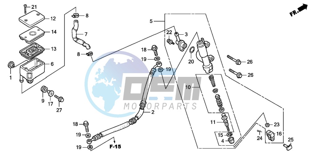 RR. BRAKE MASTER CYLINDER