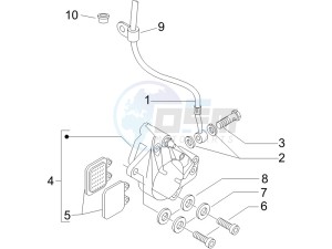 Liberty 125 4t ptt (I) Italy drawing Brakes hose  - Calipers