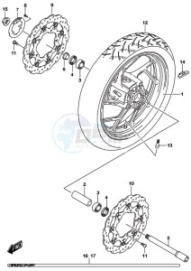 GSX-S750A drawing FRONT WHEEL (GSX-S750ZAL8 E21)