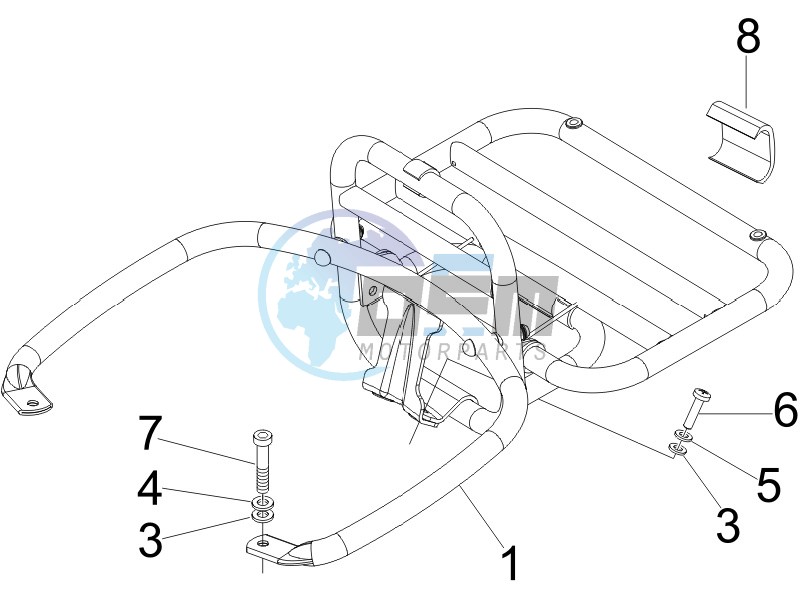 Rear luggage rack