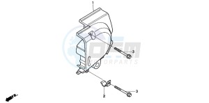 CB250 drawing LEFT REAR COVER