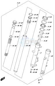 DL650 drawing FRONT FORK DAMPER (DL650AL7 E21)