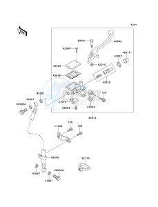 AN 110 D (D2-D3) drawing FRONT MASTER CYLINDER