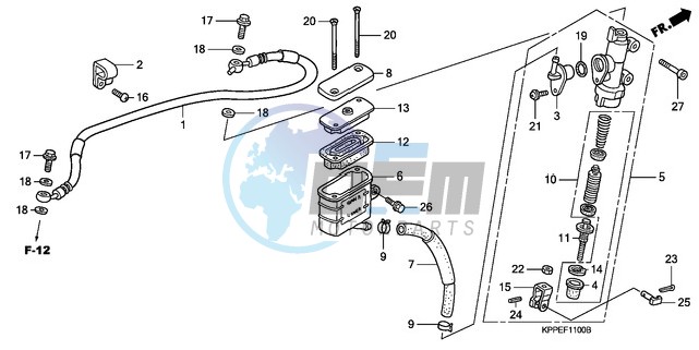 RR. BRAKE MASTER CYLINDER